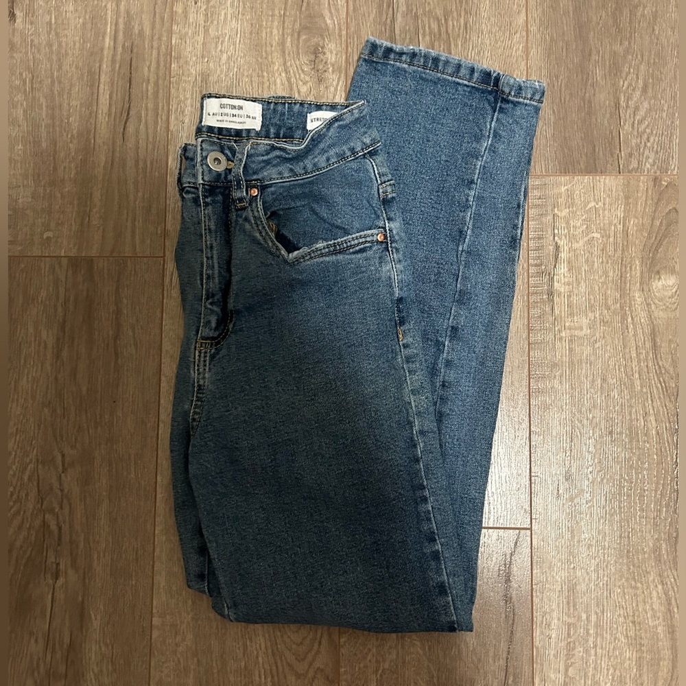 Cotton On Stretch Straight Jeans (high rise)